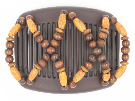 African Butterfly Hair Comb - Beada Brown 136
