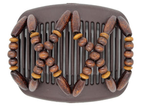 African Butterfly Hair Comb - Beada Brown 141