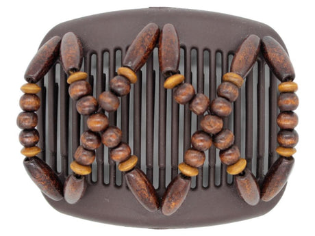 African Butterfly Hair Comb - Beada Brown 141