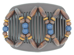 African Butterfly Hair Comb - Beada Brown 148
