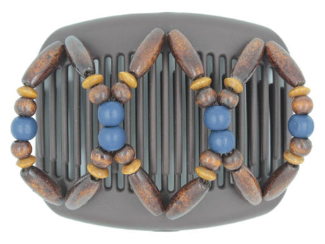 African Butterfly Hair Comb - Beada Brown 148