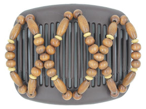 African Butterfly Hair Comb - Beada Brown 150