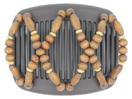 African Butterfly Hair Comb - Beada Brown 150