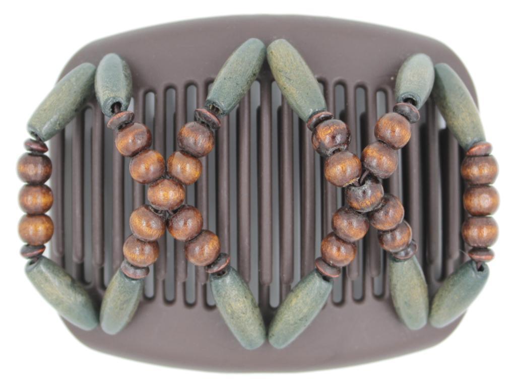African Butterfly Hair Comb - Beada Brown 167