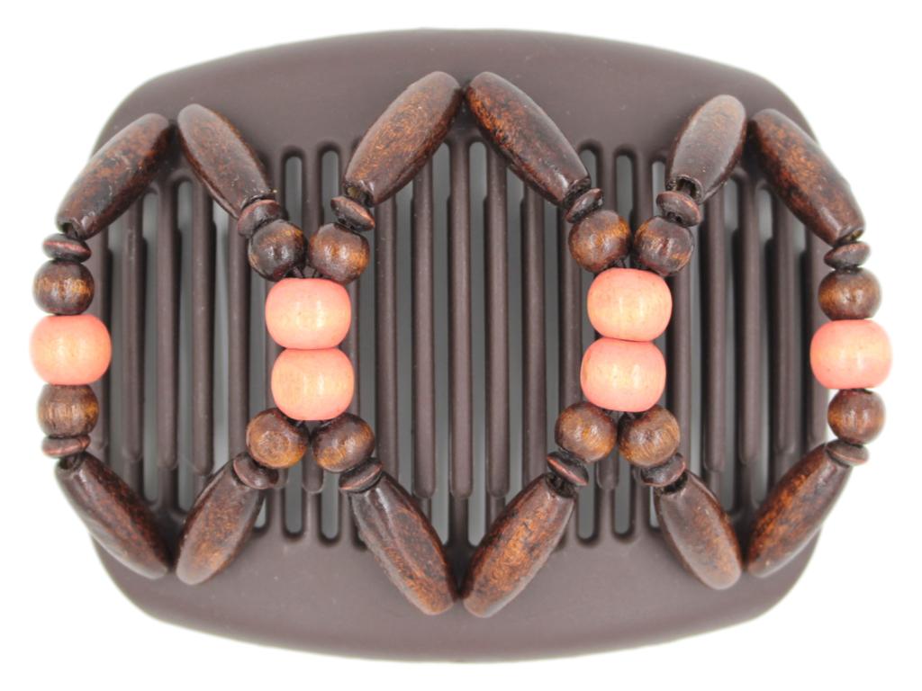 African Butterfly Hair Comb - Beada Brown 168