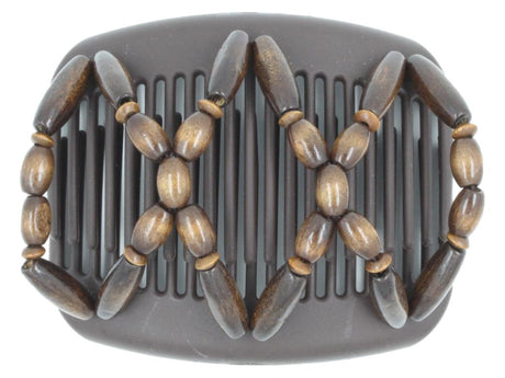 African Butterfly Hair Comb - Beada Brown 205