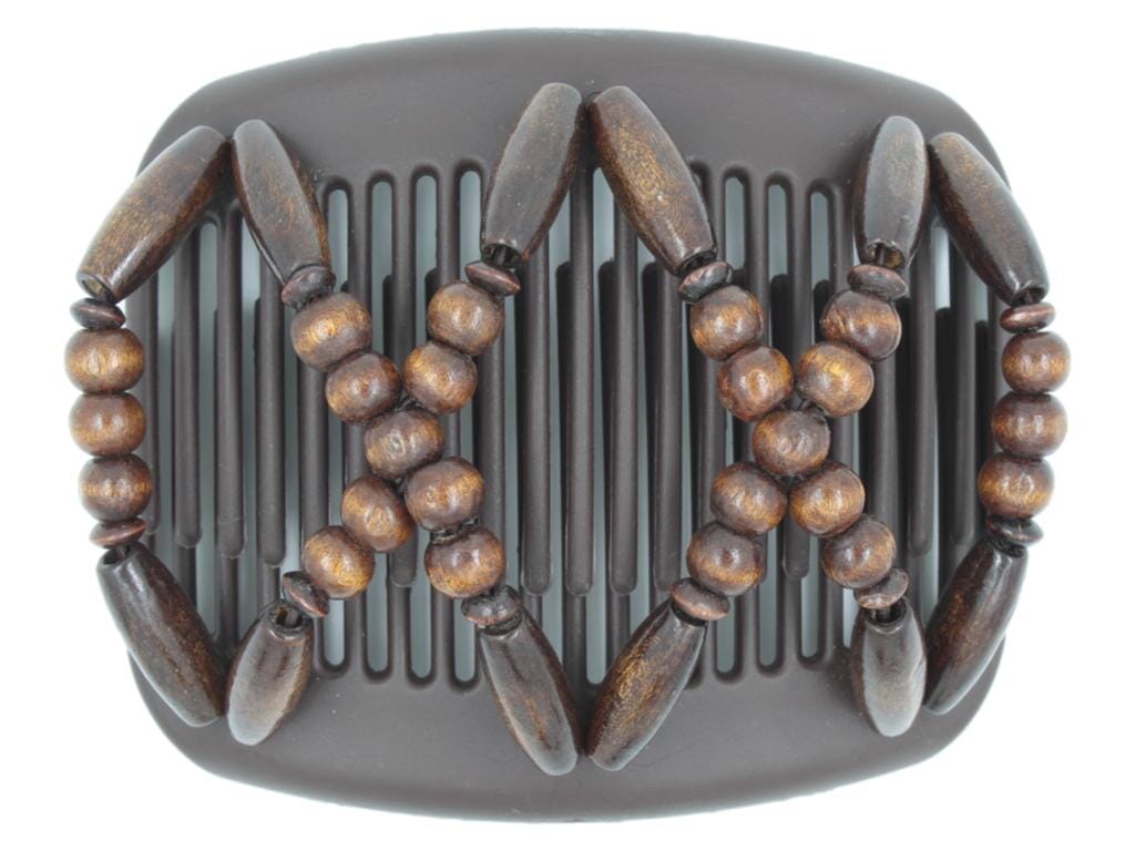 African Butterfly Hair Comb - Beada Brown 221