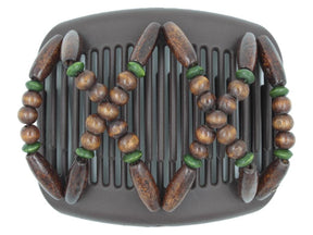African Butterfly Hair Comb - Beada Brown 223