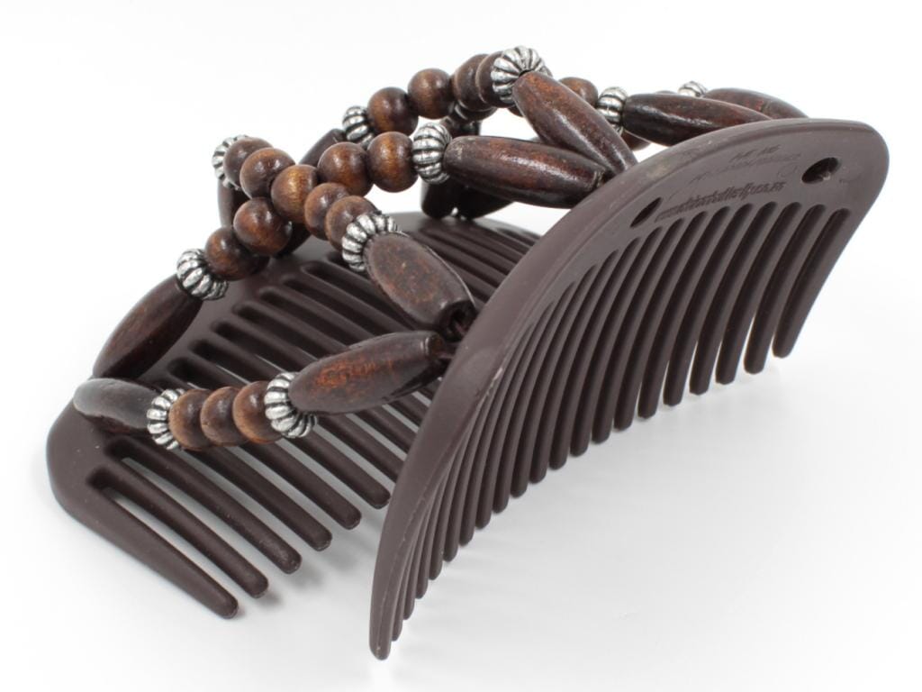 African Butterfly Hair Comb - Beada Brown 226
