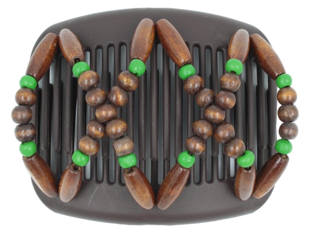 African Butterfly Hair Comb - Beada Brown 227