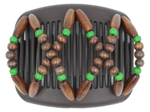 African Butterfly Hair Comb - Beada Brown 227