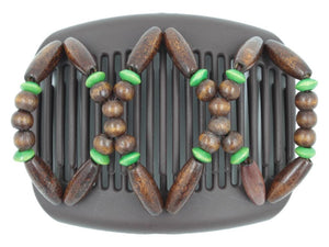 African Butterfly Hair Comb - Beada Brown 231