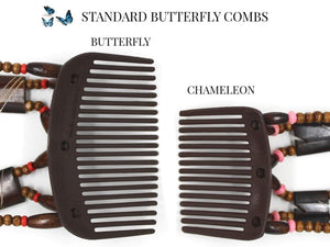 African Butterfly Hair Comb - Beada Brown 231