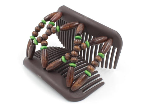 African Butterfly Hair Comb - Beada Brown 231