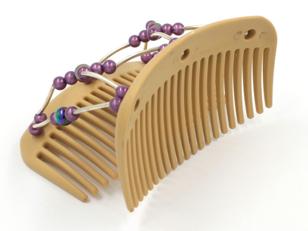 African Butterfly Hair Comb - Beada Tube Blonde 48