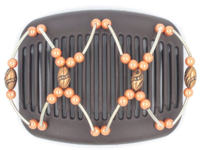 African Butterfly Hair Comb - Beada Tube Brown 42