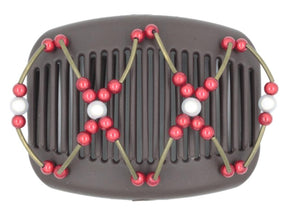 African Butterfly Hair Comb - Beada Tube Brown 54