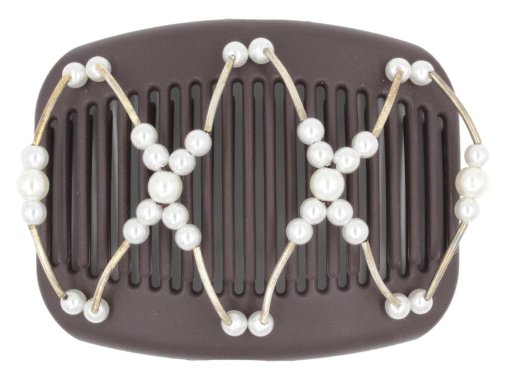 African Butterfly Hair Comb - Beada Tube Brown 55