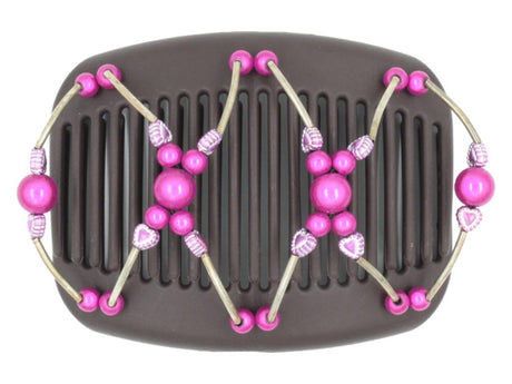 African Butterfly Hair Comb - Beada Tube Brown 56