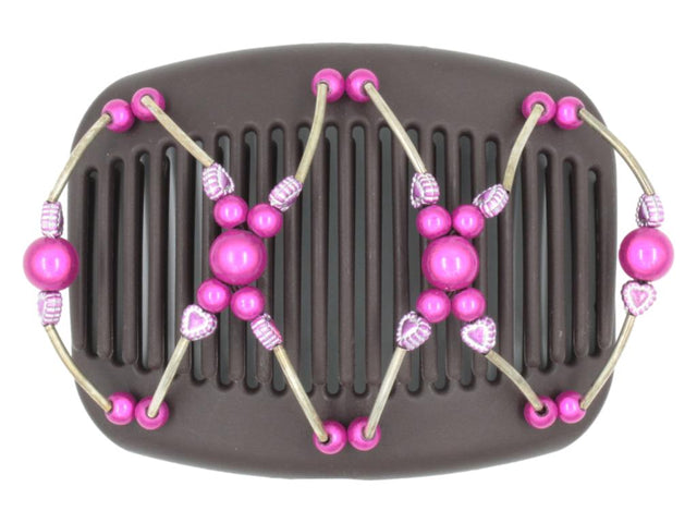 African Butterfly Hair Comb - Beada Tube Brown 56
