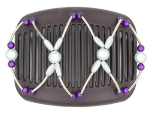 African Butterfly Hair Comb - Beada Tube Brown 57