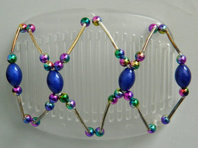 African Butterfly Hair Comb - Beada Tube Clear 01