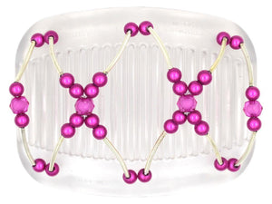 African Butterfly Hair Comb - Beada Tube Clear 29