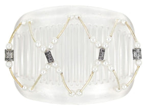 African Butterfly Hair Comb - Beada Tube Clear 32