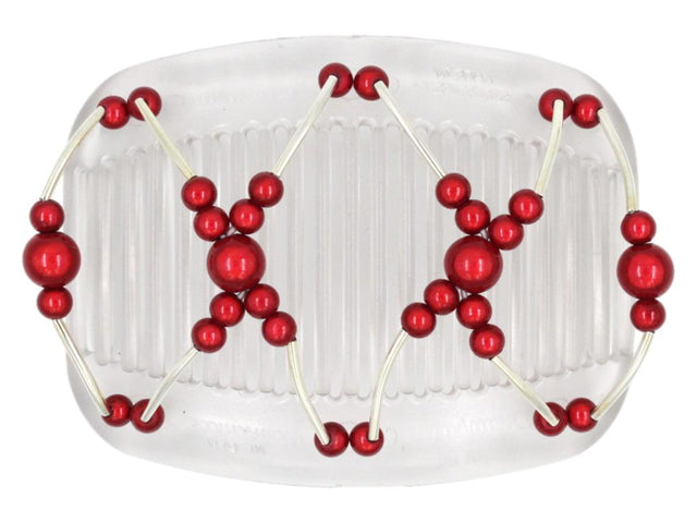 African Butterfly Hair Comb - Beada Tube Clear 44