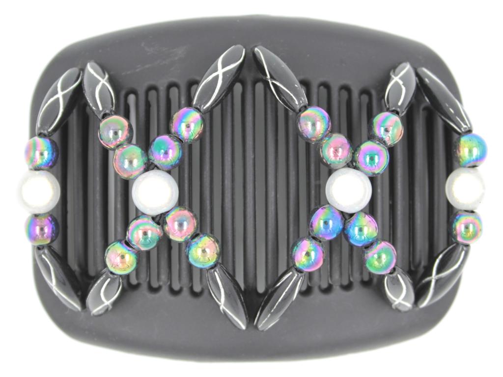 African Butterfly Hair Comb - Dalena Black 104