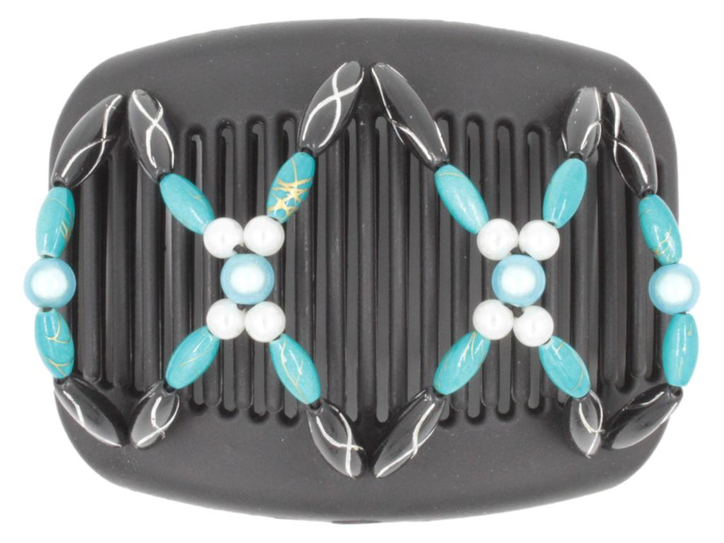 African Butterfly Hair Comb - Dalena Black 114
