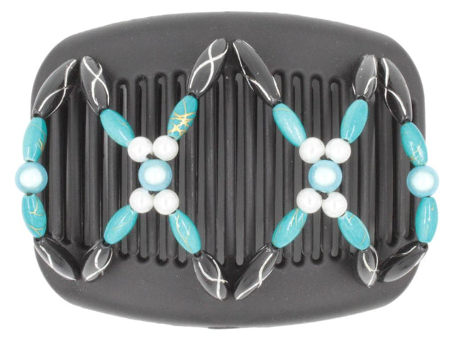 African Butterfly Hair Comb - Dalena Black 114