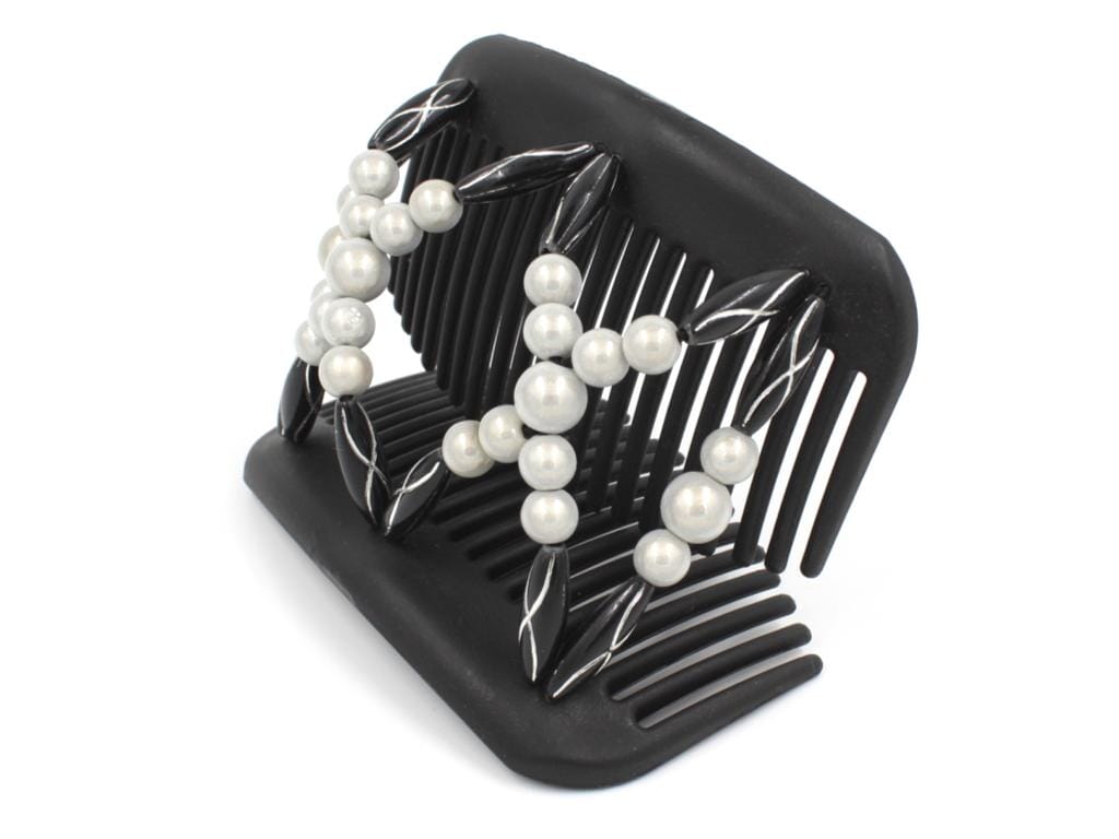 African Butterfly Hair Comb - Dalena Black 125
