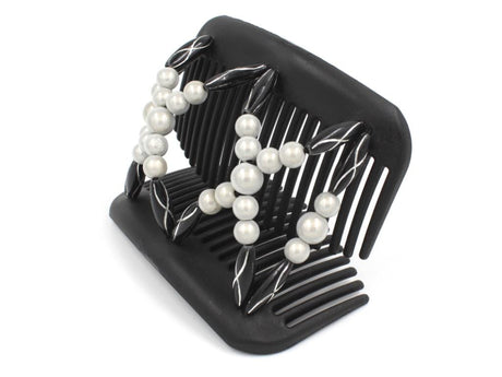 African Butterfly Hair Comb - Dalena Black 125
