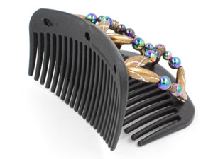 African Butterfly Hair Comb - Dalena Black 126