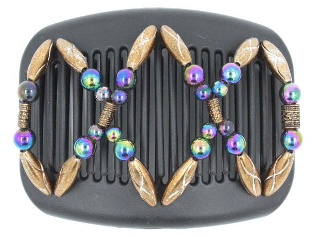 African Butterfly Hair Comb - Dalena Black 126