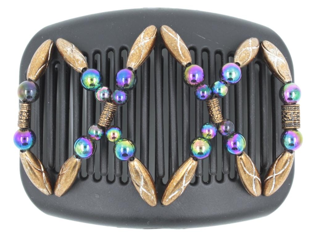 African Butterfly Hair Comb - Dalena Black 126