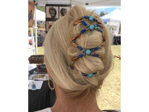 African Butterfly Hair Comb - Dalena Black 127