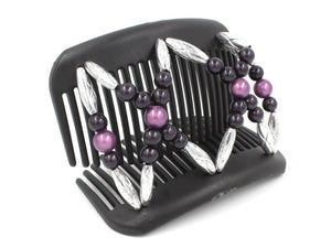 African Butterfly Hair Comb - Dalena Black 127