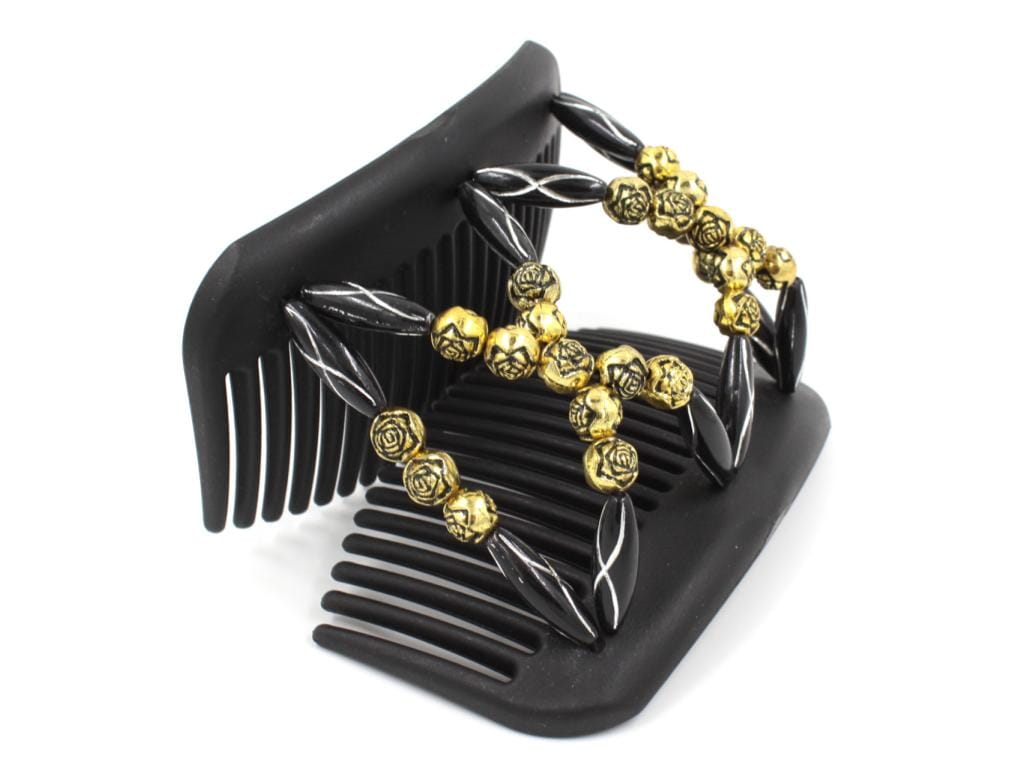 African Butterfly Hair Comb - Dalena Black 128