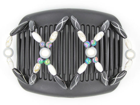 African Butterfly Hair Comb - Dalena Black 82