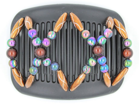 African Butterfly Hair Comb - Dalena Black 84