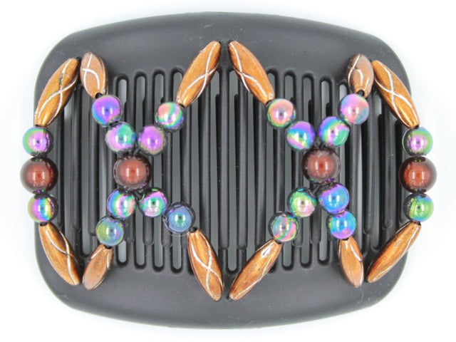 African Butterfly Hair Comb - Dalena Black 84