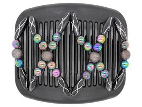 African Butterfly Hair Comb - Dalena Black 87