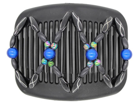 African Butterfly Hair Comb - Dalena Black 88
