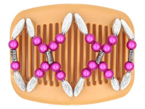 African Butterfly Hair Comb - Dalena Blonde Pearl 10