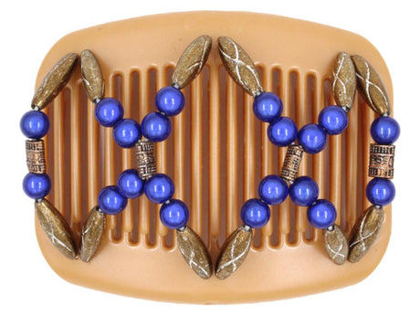 African Butterfly Hair Comb - Dalena Blonde Pearl 18