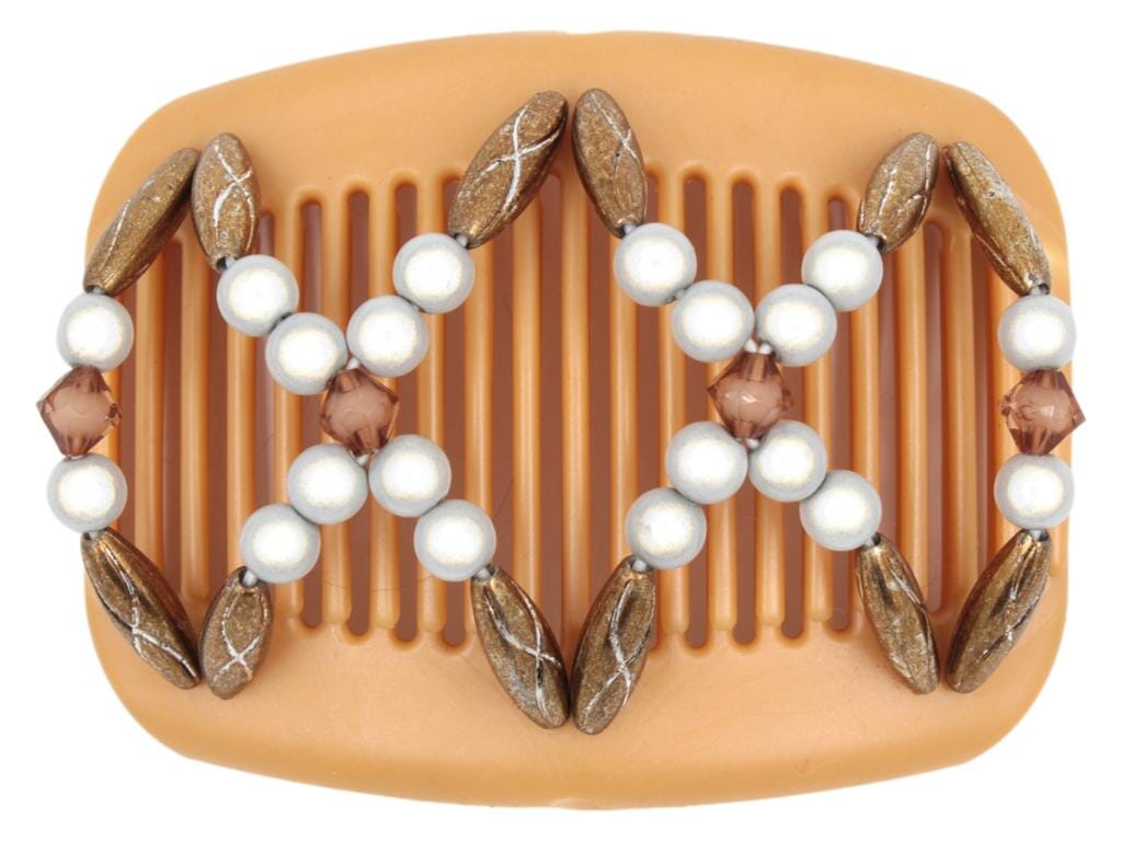 African Butterfly Hair Comb - Dalena Blonde Pearl 20