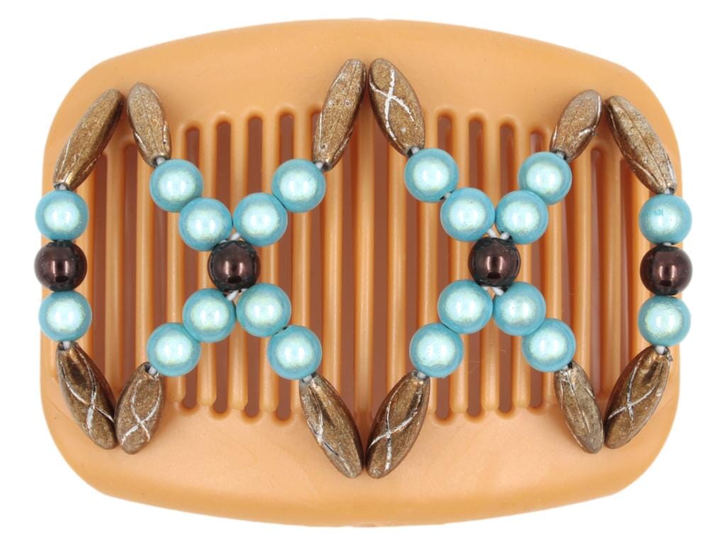 African Butterfly Hair Comb - Dalena Blonde Pearl 21