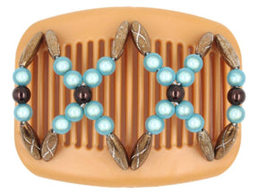 African Butterfly Hair Comb - Dalena Blonde Pearl 21